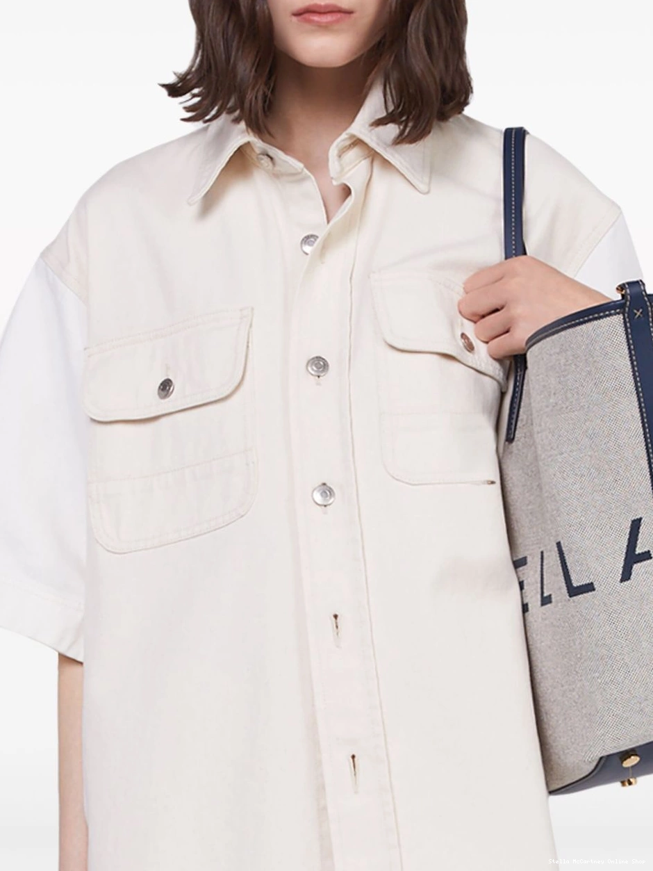 Cheap Stella shirt Utility McCartney short-sleeved Women denim 0818